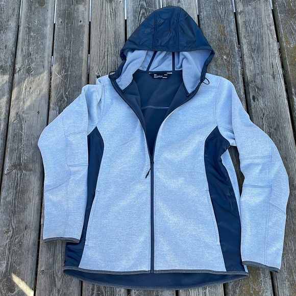 New Under Armour Men's Swacket Full-Zip Hoodie,Steel /Reflective - Picture 8 of 11